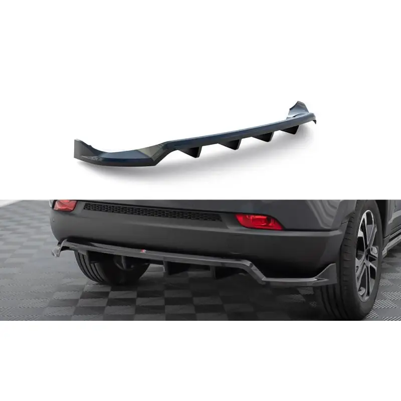 Commander Maintenant CENTRAL ARRIERE SPLITTER (AVEC UNE BARRE VERTICALE) JEEP COMPASS LIMITED MK2 FACELIFT - MAXTONDESIGN - FINITION: NOIR BRILLANT