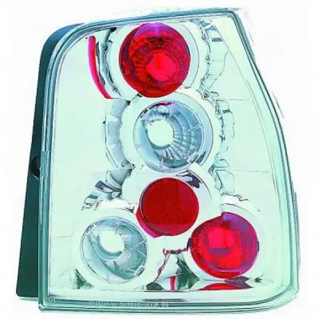 Livraison Gratuite SET 2 FEUX ARRIERES DESIGN - FOND CRISTAL - CHROME VW LUPO (98-05)