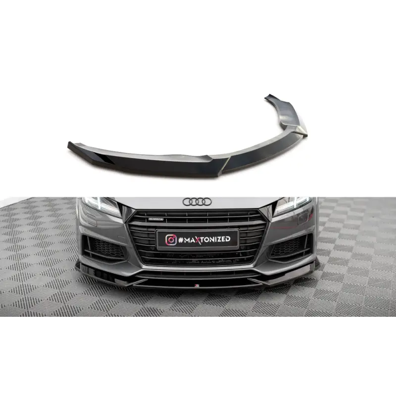 Super Prix LAME DU PARE-CHOCS AVANT V.1 AUDI TT S / S-LINE 8S - MAXTONDESIGN - FINITION NOIR BRILLANT