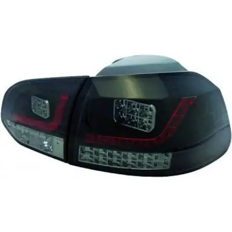 Usine Directe FEUX ARRIERES DESIGN - GRIS FONCE - NOIR À LED VW GOLF 6 (08-12) SAUF BREAK & CABRIOLET - MOD2