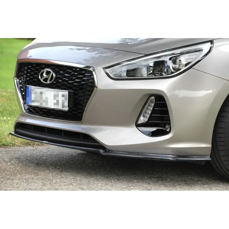 Produit De Marque LAME DU PARE-CHOCS AVANT - SPLITTER V.1 HYUNDAI I30 MK3 HATCHBACK - MAXTON DESIGN - FINITION NOIR BRILLANT
