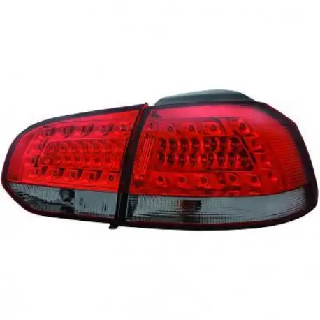 Acheter Direct FEUX ARRIERES DESIGN - ROUGE FONCE À LED VW GOLF 6 (08-12) SAUF BREAK & CABRIOLET - MOD3