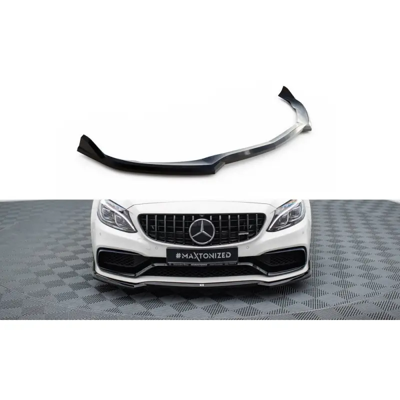 Expédié Aujourd’hui LAME DU PARE-CHOCS AVANT V.3 MERCEDES-AMG C63 SEDAN / ESTATE W205 / S205 - MAXTONDESIGN - FINITION NOIR BRILLANT