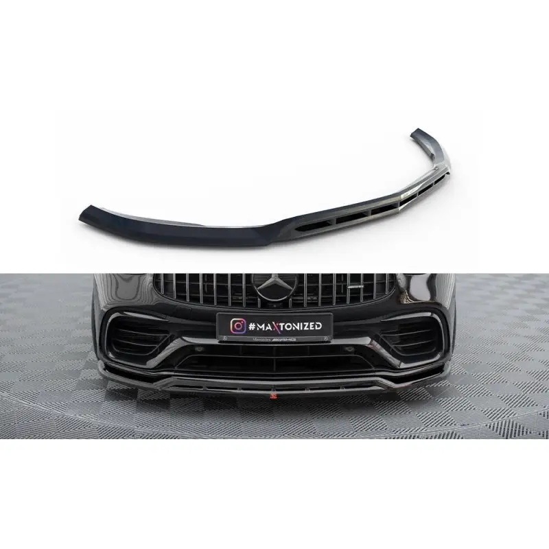 LAME DU PARE-CHOCS AVANT MERCEDES-AMG GLC 63 SUV - COUPE X253 - C253- MAXTONDESIGN - FINITION: NOIR BRILLANT Prix Bas