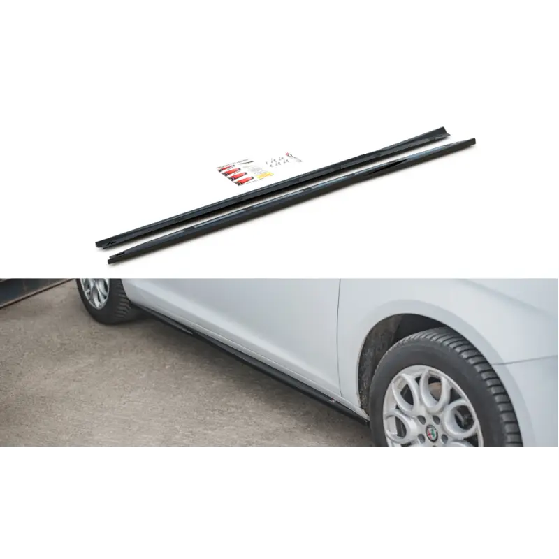 RAJOUTS DES BAS DE CAISSE ALFA ROMEO GIULIETTA FACELIFT - MAXTON DESIGN - FINITION NOIR BRILLANT Acheter En Ligne