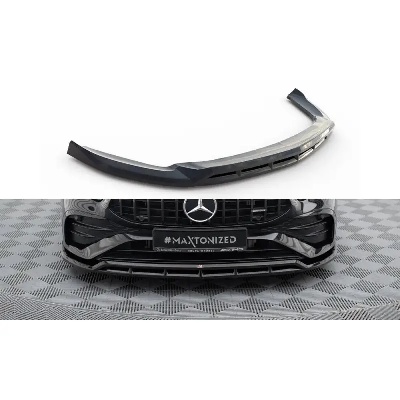 LAME DU PARE-CHOCS AVANT MERCEDES-AMG A35 W177 FACELIFT - MAXTONDESIGN - FINITION NOIR BRILLANT Retour Gratuit