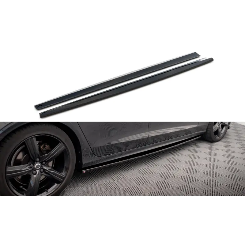 Affaire À Saisir RAJOUTS DES BAS DE CAISSE VOLVO V90 R-DESIGN MK2 - MAXTONDESIGN - FINITION NOIR BRILLANT