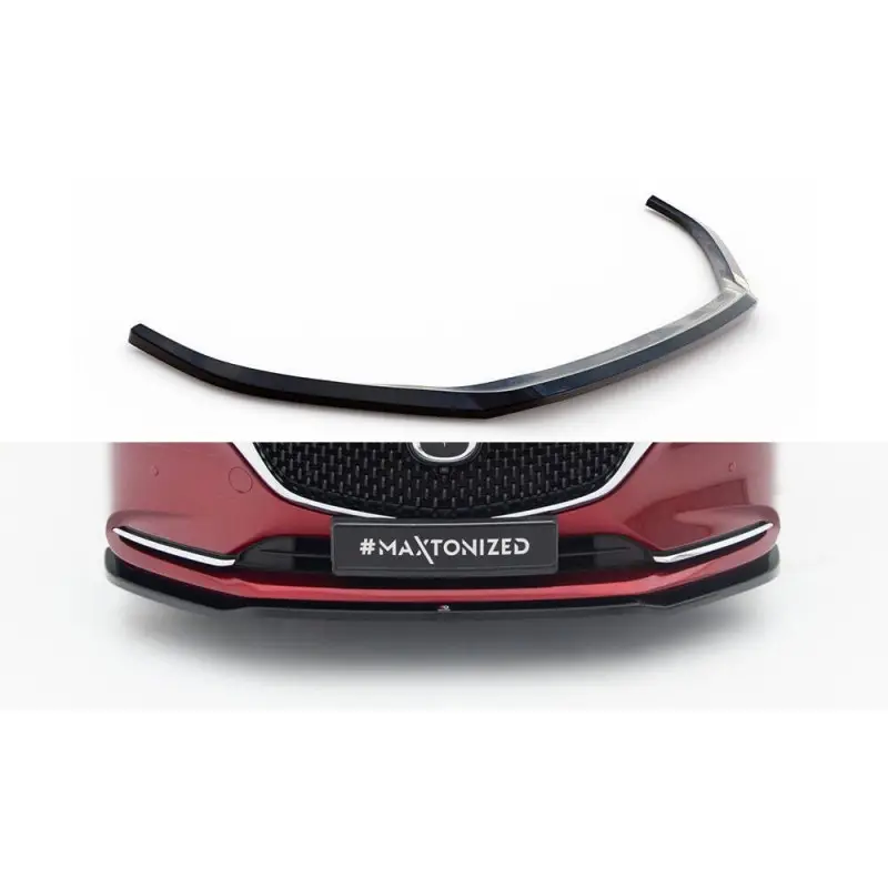 Nouveauté LAME DU PARE-CHOCS AVANT V.1 MAZDA 6 MK3 FACELIFT - MAXTONDESIGN - FINITION NOIR BRILLANT