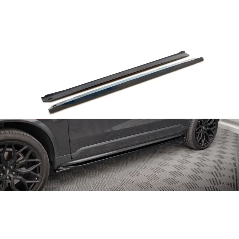 Vente Flash RAJOUTS DES BAS DE CAISSE VOLVO XC90 R-DESIGN MK2 FACELIFT - MAXTONDESIGN - FINITION NOIR BRILLANT