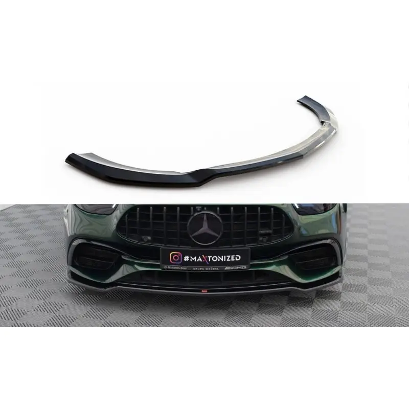 Meilleur Choix LAME DU PARE-CHOCS AVANT V.1 MERCEDES-AMG E63 W213 FACELIFT - MAXTONDESIGN - FINITION: NOIR BRILLANT