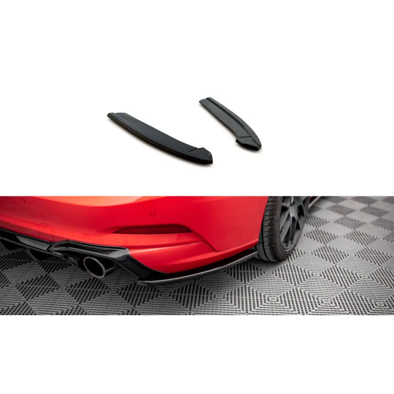 Nouvelle Collection LAMES DE PARE-CHOCS ARRIERE LATERALES V.7 FORD FOCUS ESTATE ST MK4 - MAXTONDESIGN - FINITION: NOIR BRILLANT