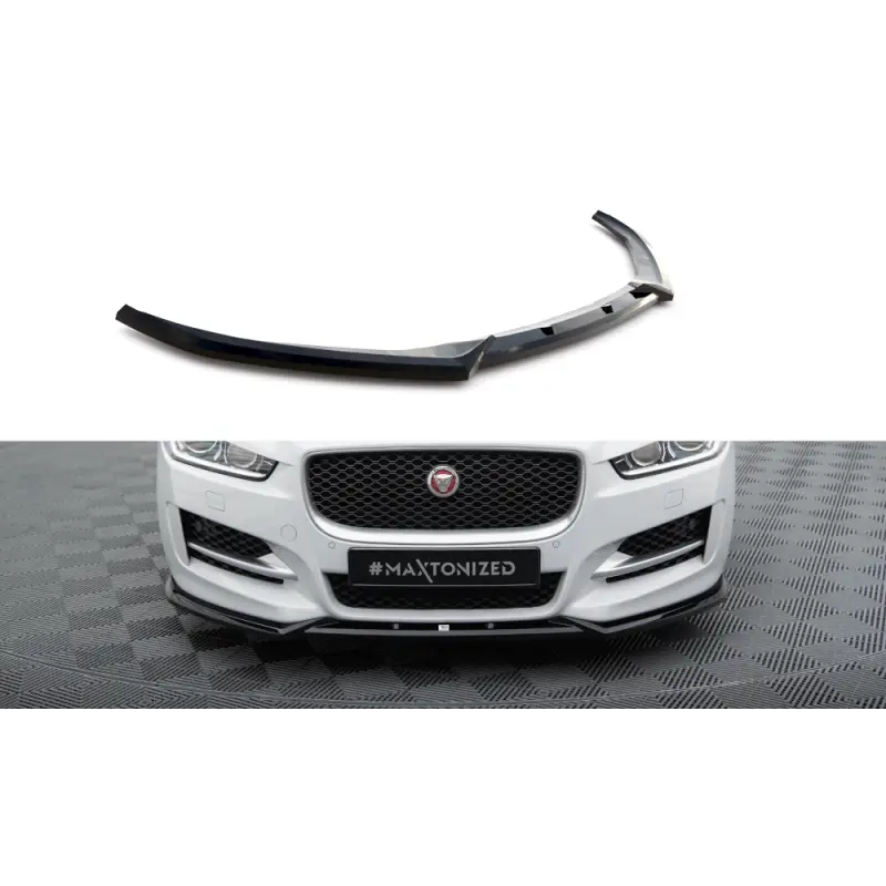 Must-Have LAME DU PARE-CHOCS AVANT V.2 JAGUAR XE R-SPORT X760 - MAXTONDESIGN - FINITION: NOIR BRILLANT