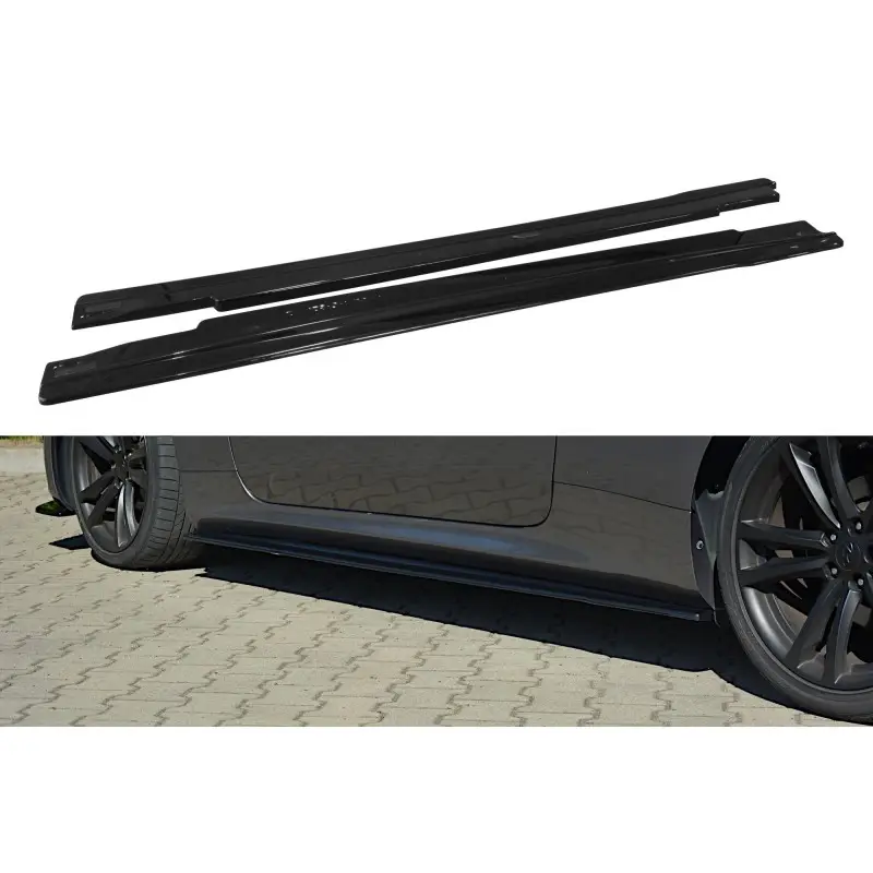 Expédition Rapide SET DES DIFFUSEUR DES BAS DE CAISSE HYUNDAI GENESIS COUPÉ MK.1 - MAXTON DESIGN - FINITION NOIR BRILLANT