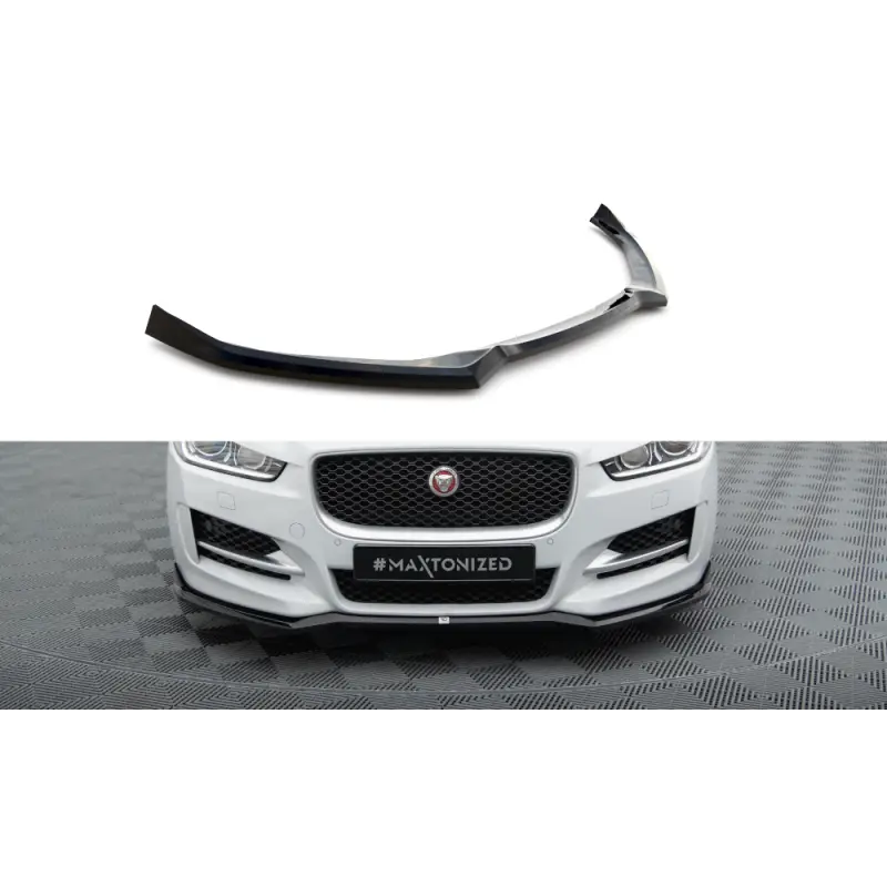 LAME DU PARE-CHOCS AVANT V.1 JAGUAR XE R-SPORT X760 - MAXTONDESIGN - FINITION: NOIR BRILLANT Jusqu’à Épuisement Des Stocks