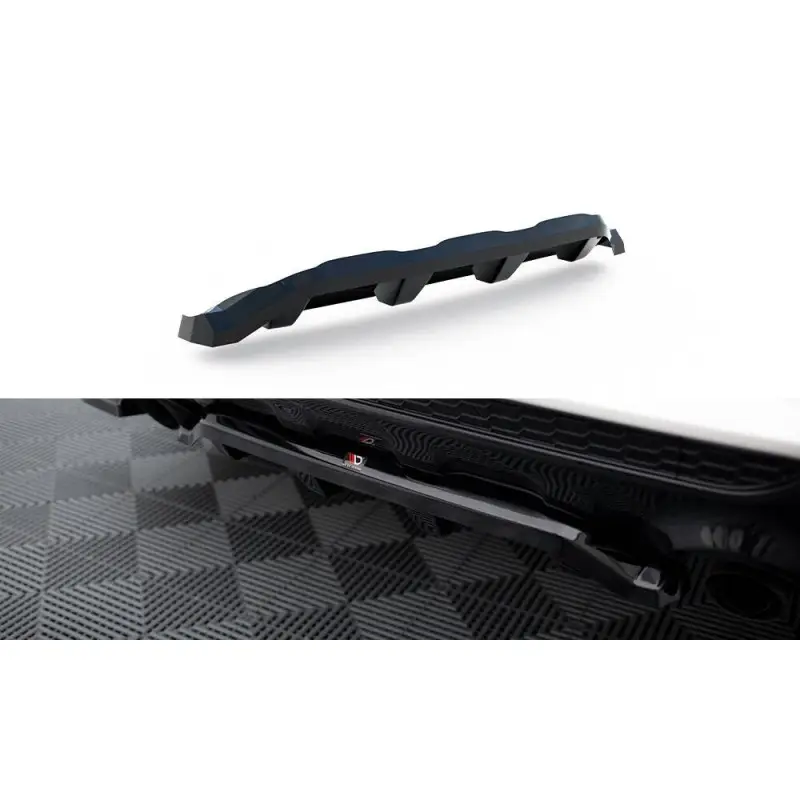 CENTRAL ARRIERE SPLITTER (AVEC UNE BARRE VERTICALE) FORD KUGA ST-LINE MK2 - MAXTONDESIGN - FINITION: NOIR BRILLANT Acheter En Ligne