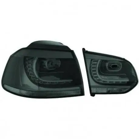 Top Vente FEUX ARRIERES DESIGN - GRIS FONCE LOOK GTI À LED VW GOLF 6 (08-12) SAUF BREAK & CABRIOLET