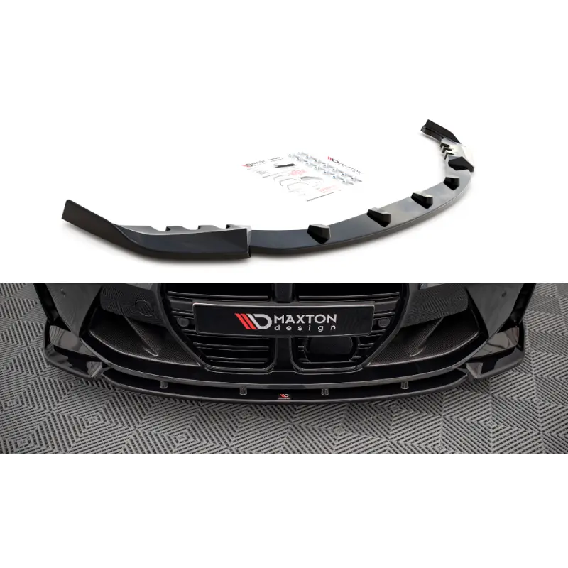 LAME DU PARE-CHOCS AVANT V3 POUR BMW M3 G80 - M4 G82 - G83 - POUR VERITABLE M4 - MAXTON DESIGN - FINITION NOIR BRILLANT Offre Exclusive