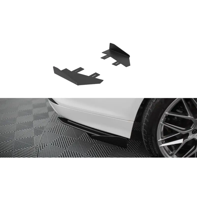 REAR SIDE FLAPS FORD MONDEO SPORT MK5 FACELIFT - FUSION SPORT MK2 FACELIFT - MAXTONDESIGN - FINITION: NOIR BRILLANT Offre Limitée