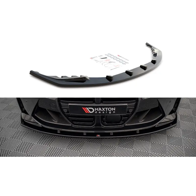 Acheter En Ligne LAME DU PARE-CHOCS AVANT V1 POUR BMW M3 G80 - M4 G82 - G83 - POUR VERITABLE M3 - M4 - MAXTON DESIGN - FINITION NOIR BRILLANT