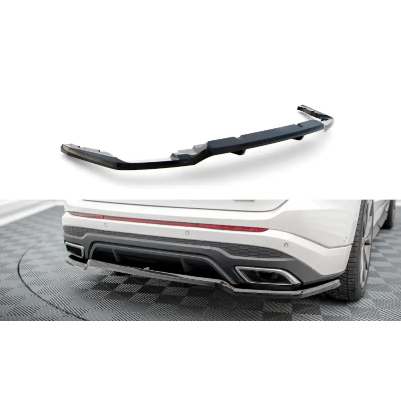 CENTRAL ARRIERE SPLITTER (AVEC UNE BARRE VERTICALE) FORD EDGE SPORT MK2 - MAXTONDESIGN - FINITION: NOIR BRILLANT Nouvel Arrivage