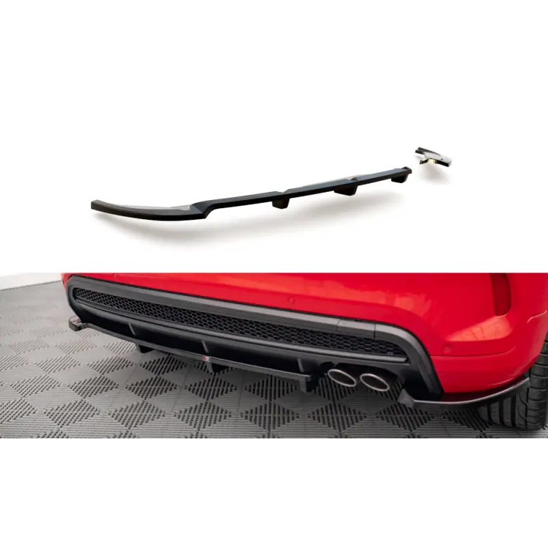 Vente Directe CENTRAL ARRIERE SPLITTER (AVEC UNE BARRE VERTICALE) FIAT 500X SPORT MK1 FACELIFT - MAXTONDESIGN - FINITION: NOIR BRILLANT