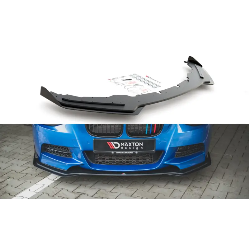 Usine Directe SPORT DURABILITÉ LAME DU PARE-CHOCS AVANT + FLAPS POUR BMW SERIE 1 F20 F21 (11-15) PACK M - MAXTON DESIGN