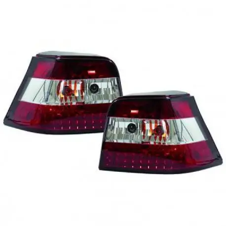 Prix Promo SET 2 FEUX ARRIERES ROUGE - BLANC À LED VW GOLF 4 - IV (97-03)