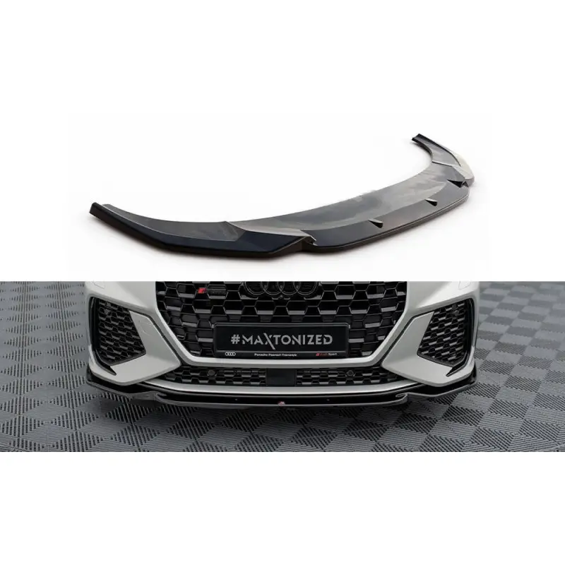 Super Prix LAME DU PARE-CHOCS AVANT V.1 AUDI RSQ3 F3 - MAXTON DESIGN - FINITION NOIR BRILLANT