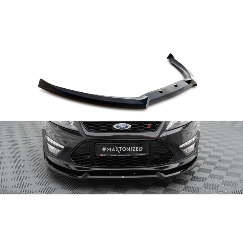 LAME DU PARE-CHOCS AVANT V.2 FORD MONDEO ST-LINE MK4 FACELIFT - MAXTONDESIGN - FINITION: NOIR BRILLANT Usine Directe