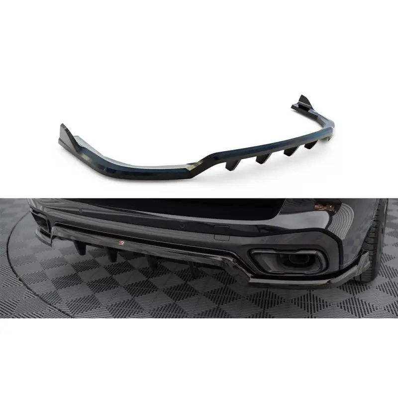 Commander Vite CENTRAL ARRIERE SPLITTER (AVEC UNE BARRE VERTICALE) BMW X5 M-PACK G05 - MAXTONDESIGN - FINITION: NOIR BRILLANT
