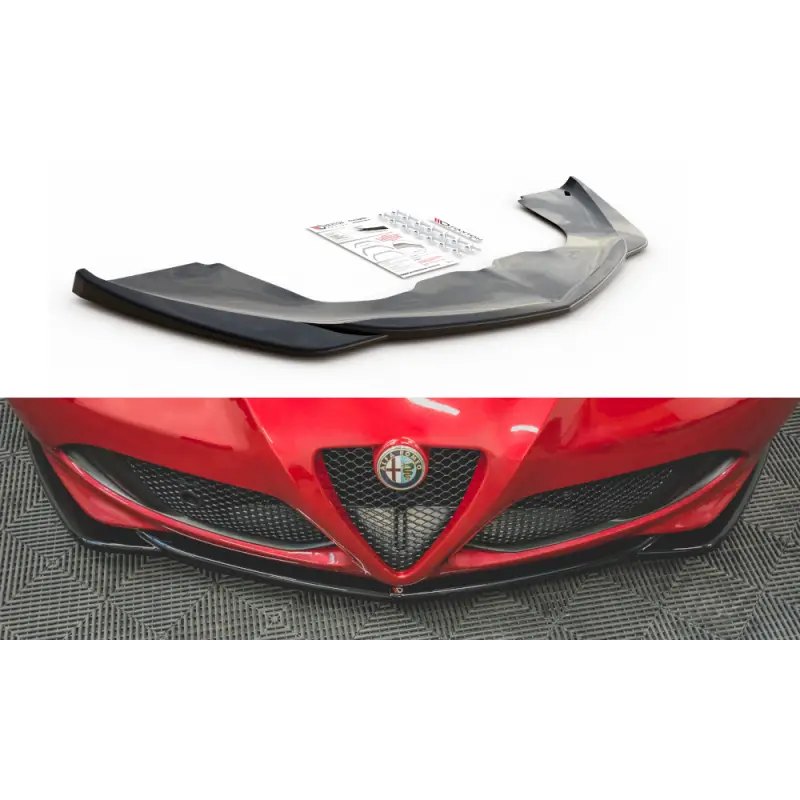 Vente Directe LAME DU PARE-CHOCS AVANT ALFA ROMEO 4C - MAXTON DESIGN - FINITION NOIR BRILLANT