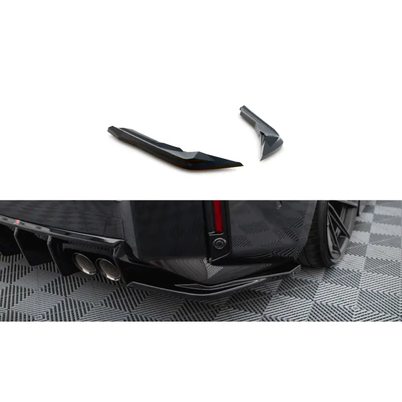 Solde LAMES DE PARE-CHOCS ARRIERE LATERALES V.3 BMW M2 G87 - MAXTONDESIGN - FINITION: NOIR BRILLANT