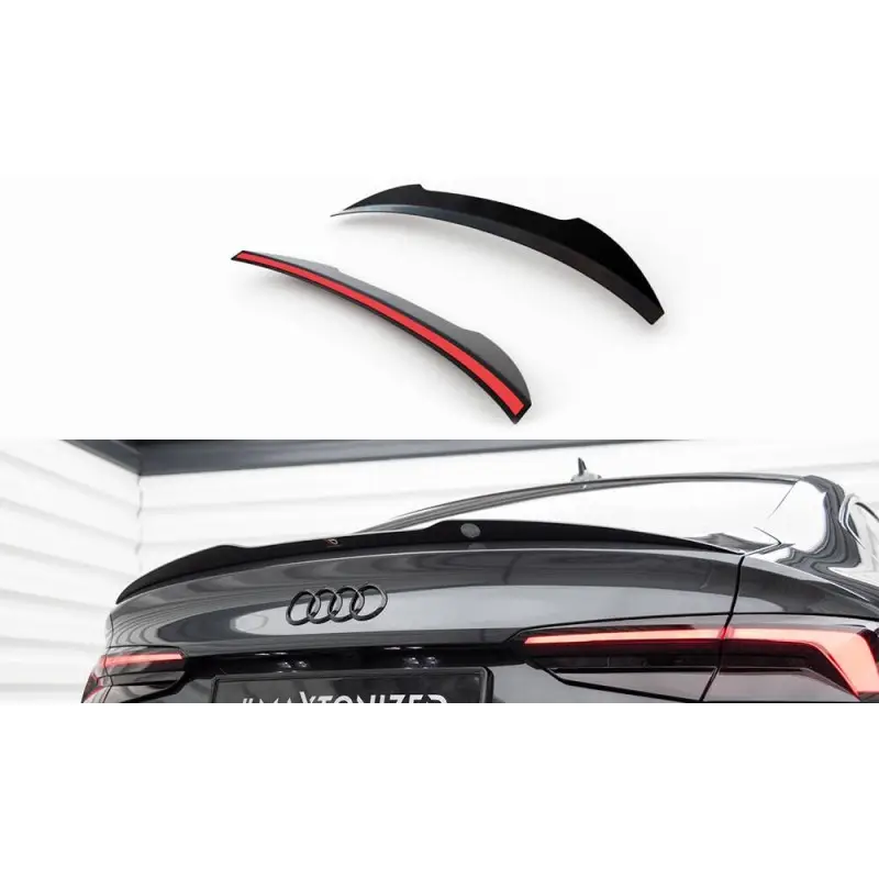 SPOILER CAP AUDI A5 S-LINE F5 SPORTBACK - MAXTON DESIGN - FINITION NOIR BRILLANT Expédié Aujourd’hui
