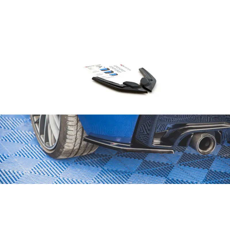 SPLITTERS DE DIFFUSEUR ARRIERE LOOK M135 POUR BMW SERIE 1 F20 F21 (11-15) PACK M - MAXTON DESIGN - FINITION NOIR BRILLANT Offre Spéciale