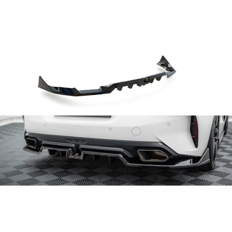 CENTRAL ARRIERE SPLITTER (AVEC UNE BARRE VERTICALE) BMW Z4 M40I G29 - MAXTONDESIGN - FINITION: NOIR BRILLANT Produit De Marque