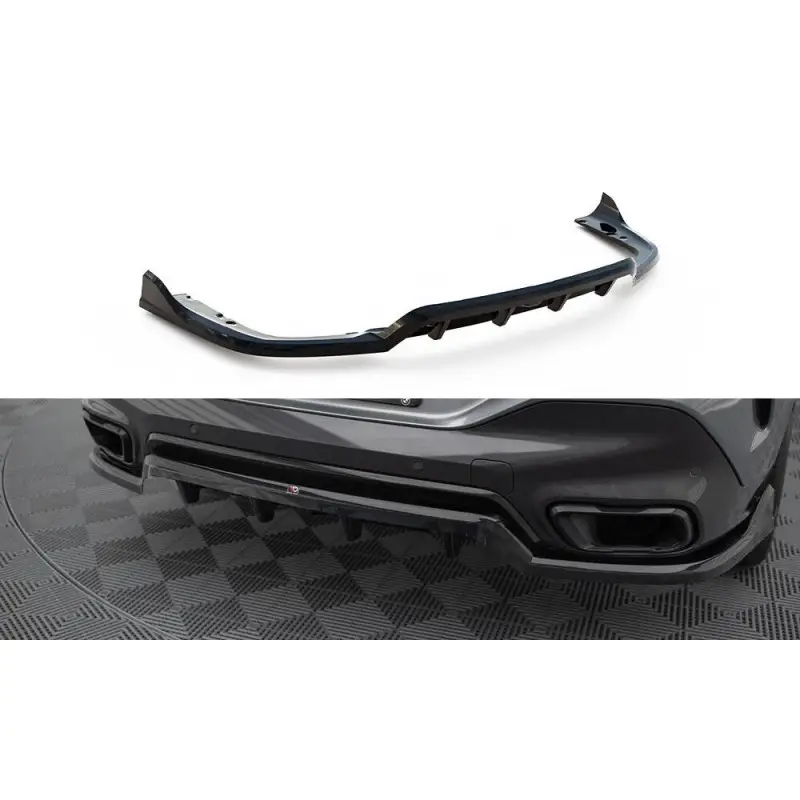 Prix Choc CENTRAL ARRIERE SPLITTER (AVEC UNE BARRE VERTICALE) V.2 BMW X6 M-PACK G06 FACELIFT - MAXTONDESIGN - FINITION: NOIR BRILLANT
