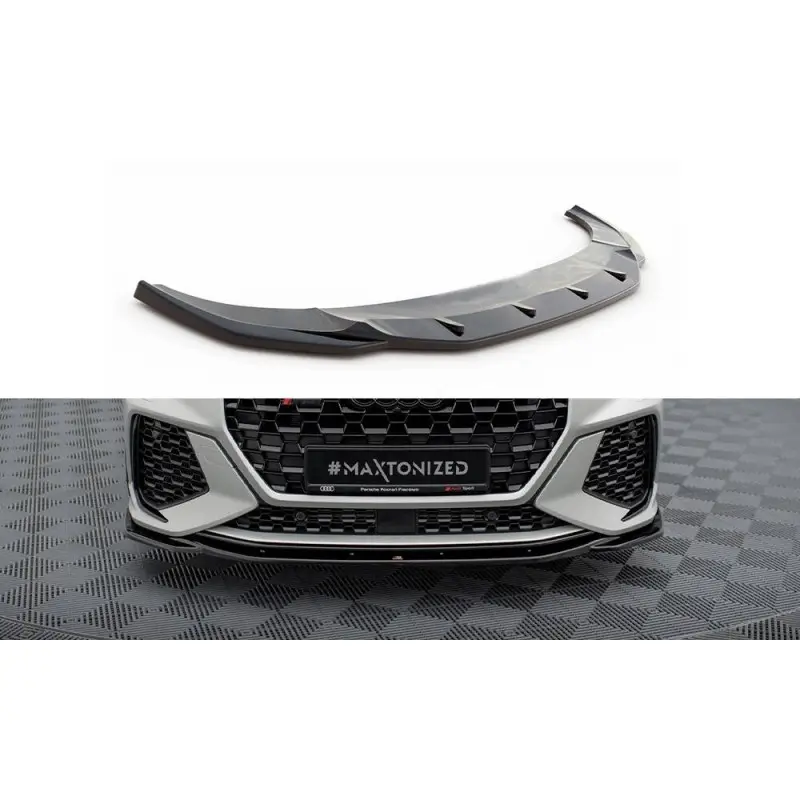 Prix Choc LAME DU PARE-CHOCS AVANT V.2 AUDI RSQ3 F3 - MAXTON DESIGN - FINITION NOIR BRILLANT