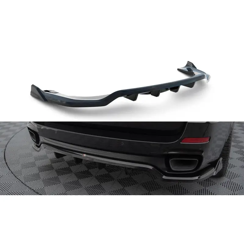 Affaire À Saisir CENTRAL ARRIERE SPLITTER (AVEC UNE BARRE VERTICALE) BMW X5 M-PACK F15 - MAXTONDESIGN - FINITION: NOIR BRILLANT