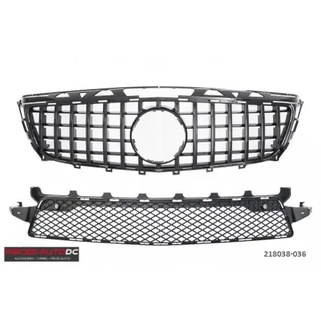 CALANDRE LOOK GT-R PANAMERICANAMERCEDES W218 CLS 2011-2014 NOIR - NOIR BRILLANT Meilleure Vente