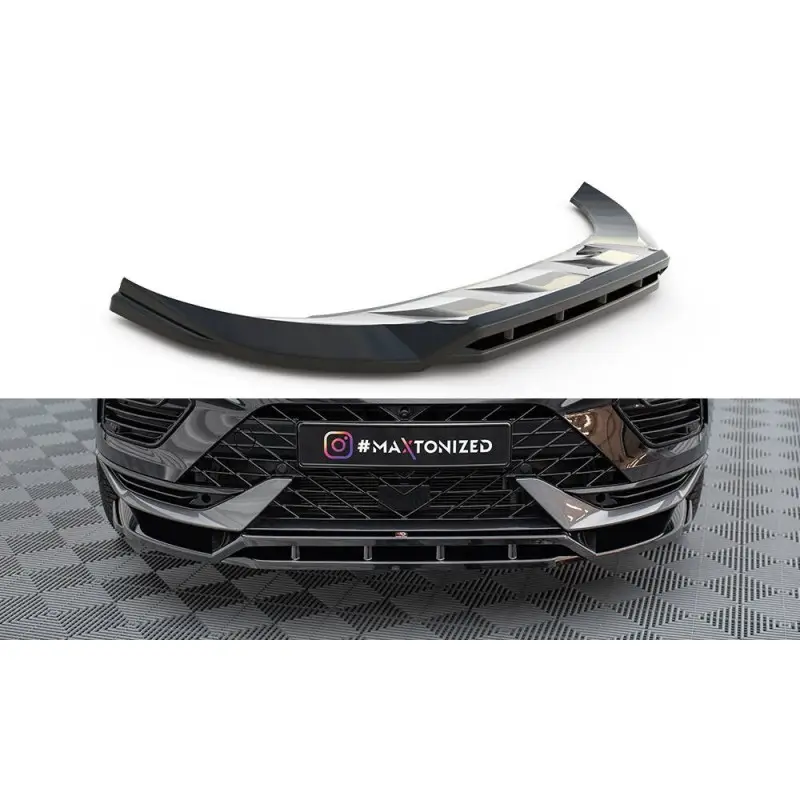 Affaire À Saisir LAME DU PARE-CHOCS AVANT CUPRA ATECA MK1 FACELIFT - MAXTONDESIGN - FINITION: NOIR BRILLANT