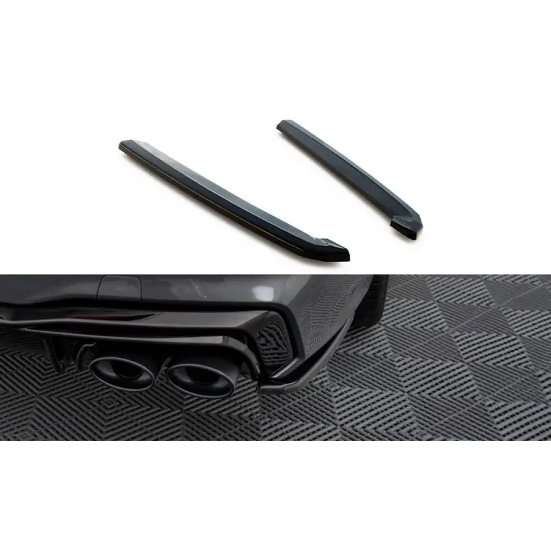 Haute Qualité LAME DU PARE-CHOCS ARRIERE AUDI A7 C8 S-LINE - MAXTON DESIGN - FINITION NOIR BRILLANT