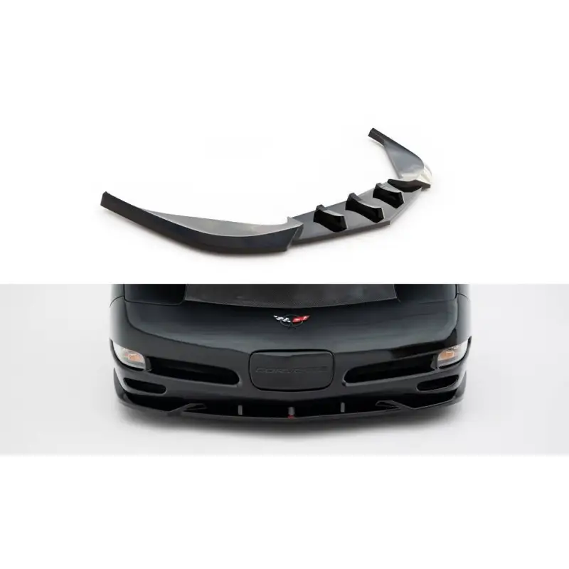 Produit De Marque LAME DU PARE-CHOCS AVANT CHEVROLET CORVETTE C5 - MAXTONDESIGN - FINITION: NOIR BRILLANT
