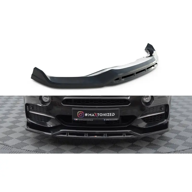 LAME DU PARE-CHOCS AVANT V.3 BMW X5 M-PACK F15 - MAXTONDESIGN - FINITION: NOIR BRILLANT Nouvel Arrivage