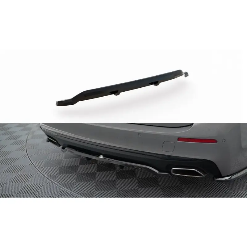 Vente Directe CENTRAL ARRIERE SPLITTER (AVEC UNE BARRE VERTICALE) BMW 5 G30 - G31 FACELIFT - MAXTONDESIGN - FINITION: NOIR BRILLANT