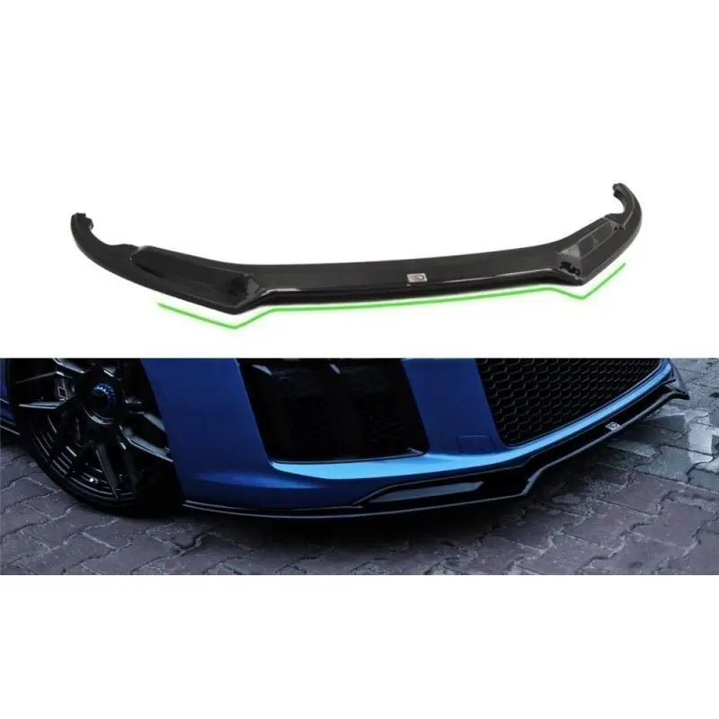 Prix Promo LAME DU PARE-CHOCS AVANT V.2 AUDI R8 MK.2 - MAXTON DESIGN - FINITION NOIR BRILLANT