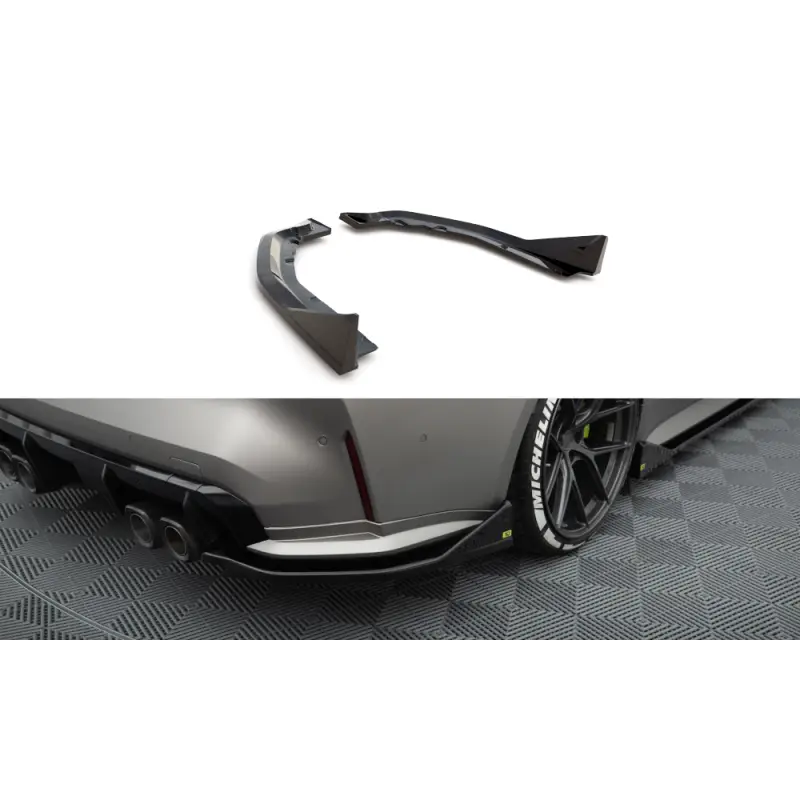 LAMES DE PARE-CHOCS ARRIERE LATERALESV.3 CSL LOOK BMW M4 G82 - MAXTONDESIGN - FINITION: NOIR BRILLANT Prix Bas