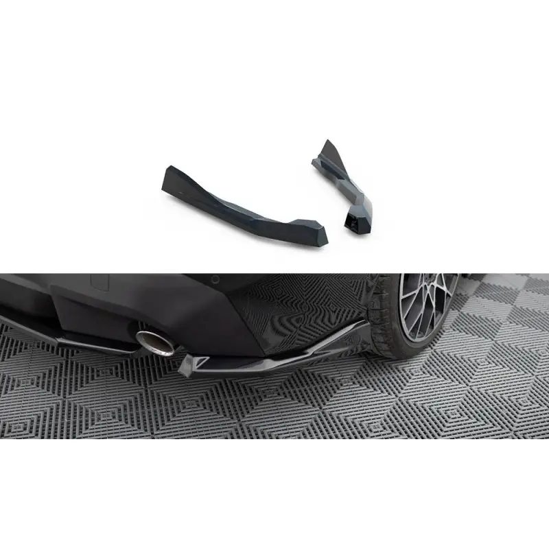 LAMES DE PARE-CHOCS ARRIERE LATERALES V.2 BMW 2 COUPE G42 - MAXTONDESIGN - FINITION: NOIR BRILLANT Top Vente