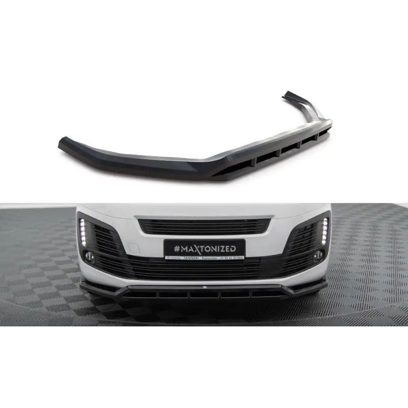 Remise LAME DU PARE-CHOCS AVANT CITROEN JUMPY MK3 - MAXTONDESIGN - FINITION: NOIR BRILLANT