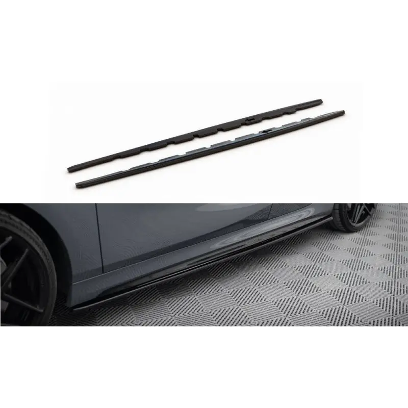 RAJOUTS DES BAS DE CAISSE V.1 BMW 1 F40 M-PACK- M135I - MAXTON DESIGN - FINITION NOIR BRILLANT Super Prix