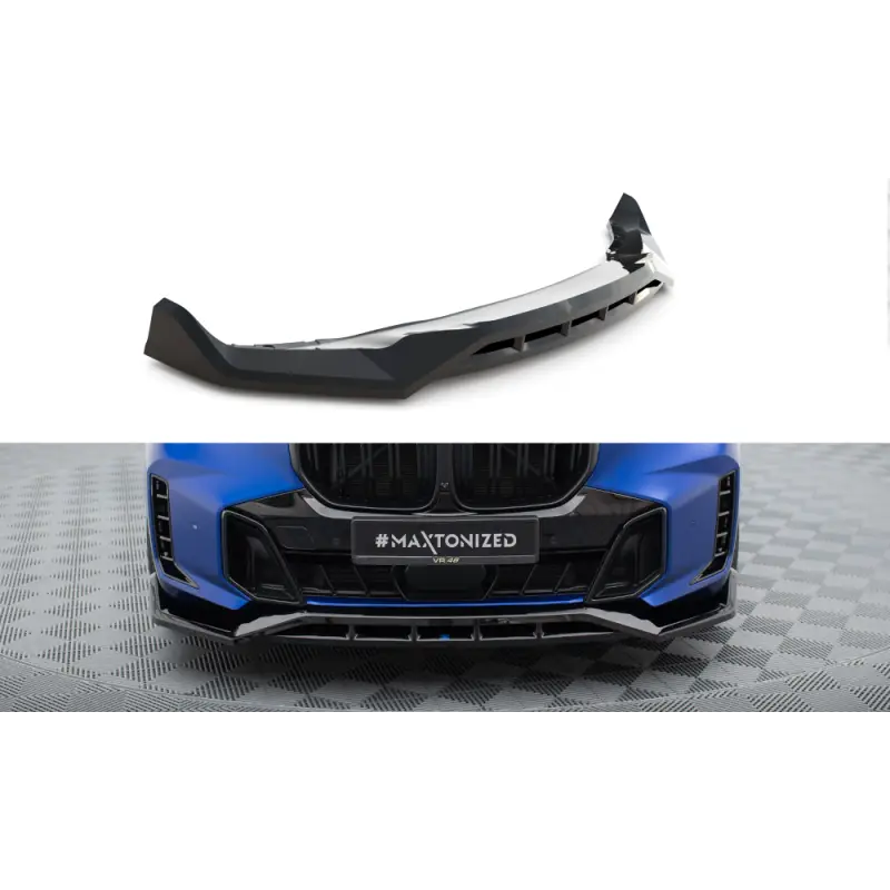 LAME DU PARE-CHOCS AVANT V.2 BMW X5 M-PACK G05 FACELIFT - MAXTONDESIGN - FINITION: NOIR BRILLANT Top Vente